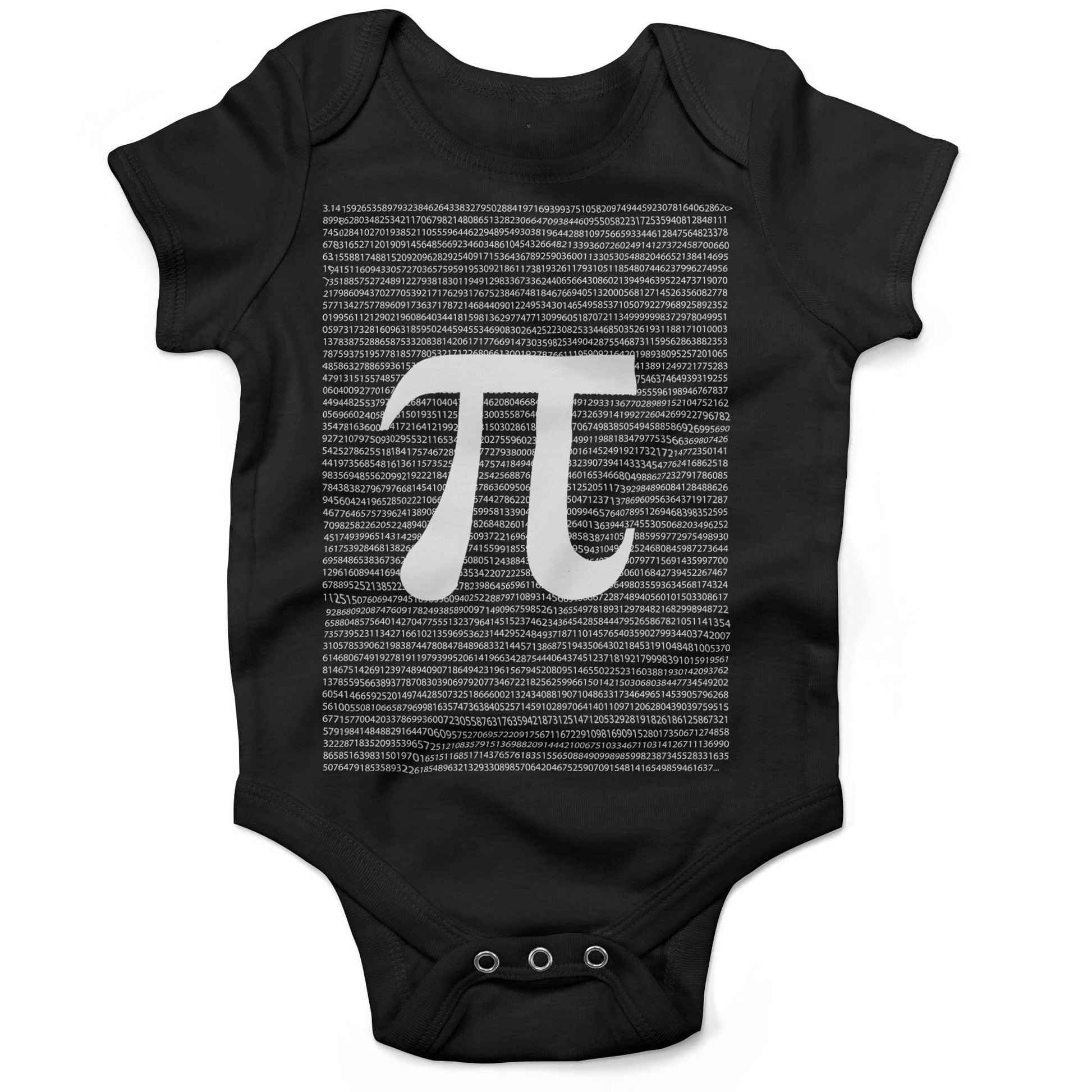 Irrational Pi Infant Bodysuit-Organic Black-3-6 months