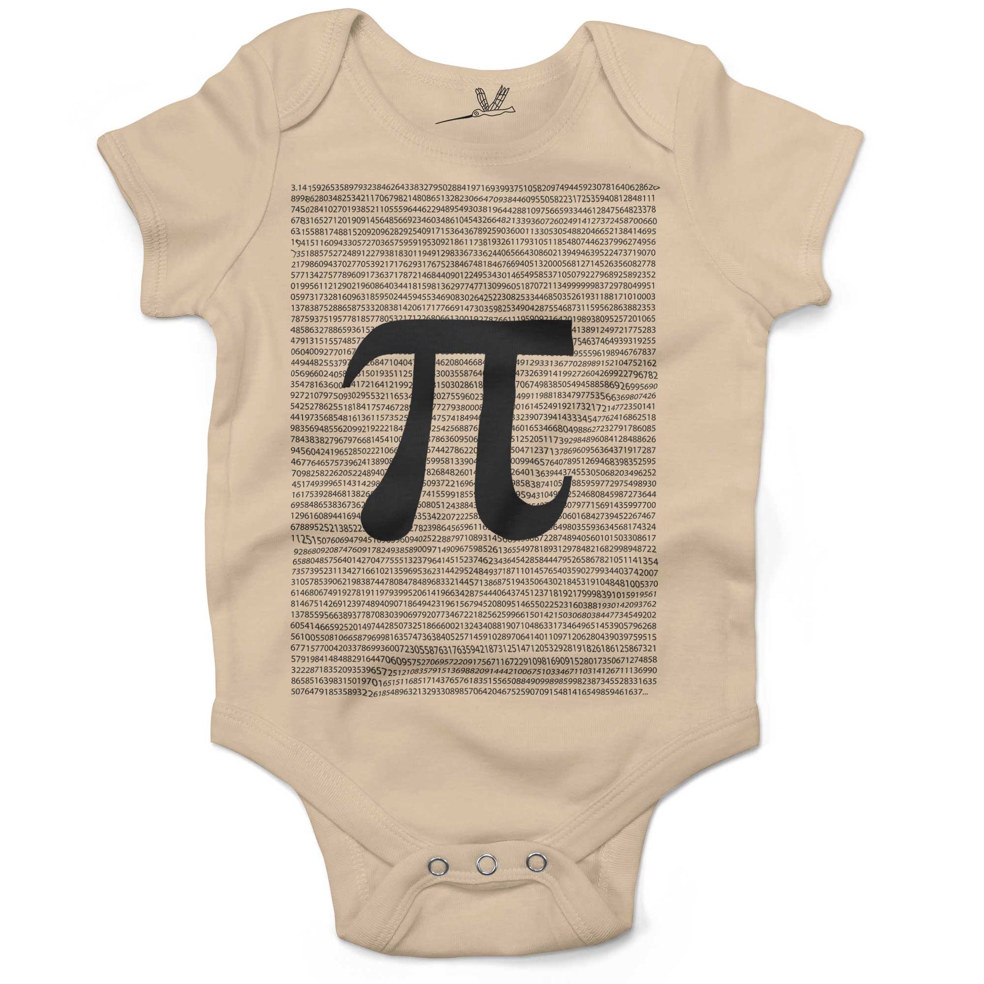 Irrational Pi Infant Bodysuit-Organic Natural-3-6 months