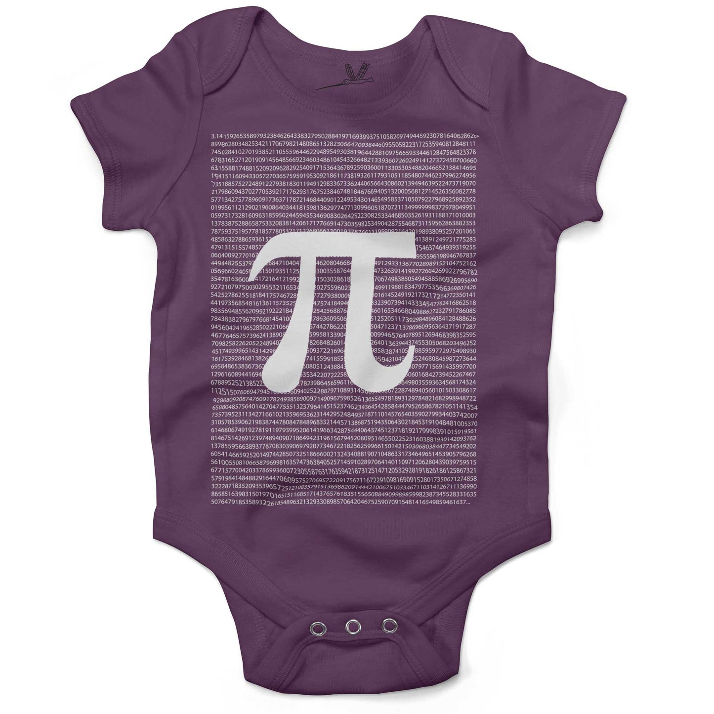 Irrational Pi Infant Bodysuit-Organic Purple-3-6 months