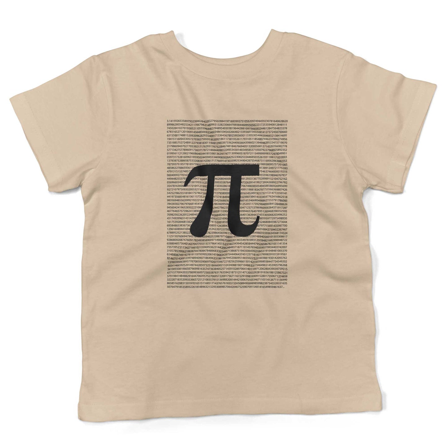 Irrational Pi Toddler Shirt-Organic Natural-2T