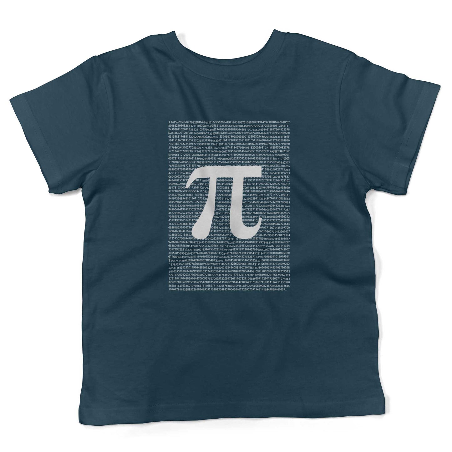 Irrational Pi Toddler Shirt-Organic Pacific Blue-2T