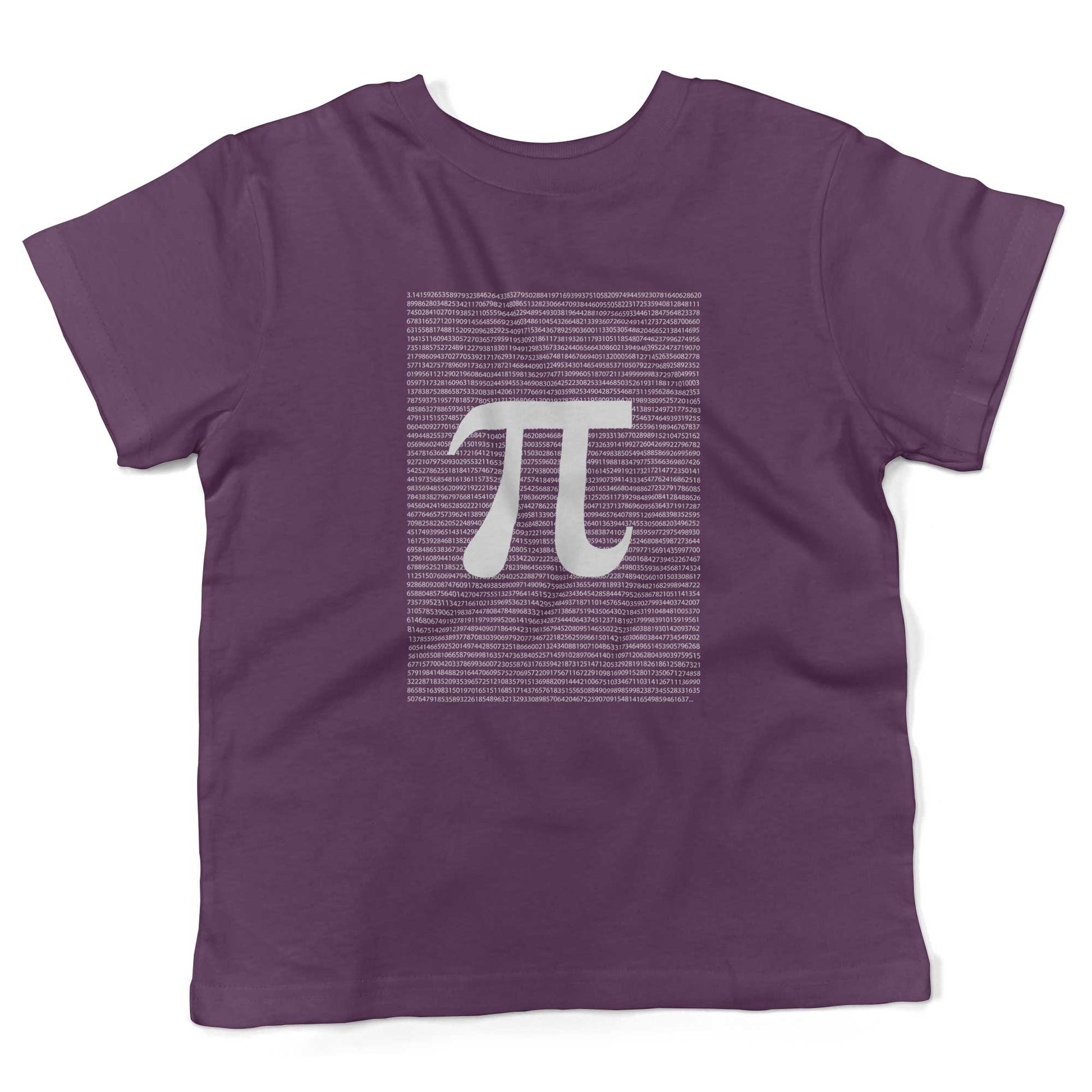 Irrational Pi Toddler Shirt-Organic Purple-2T