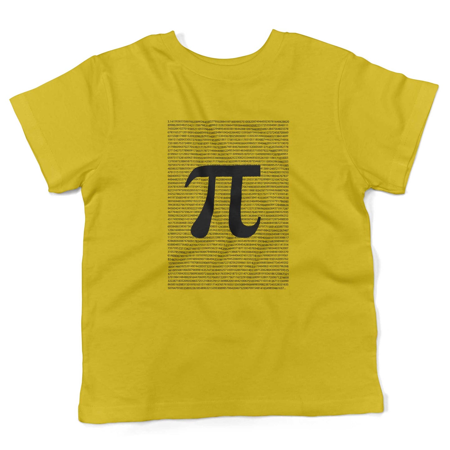 Irrational Pi Toddler Shirt-Sunshine Yellow-2T
