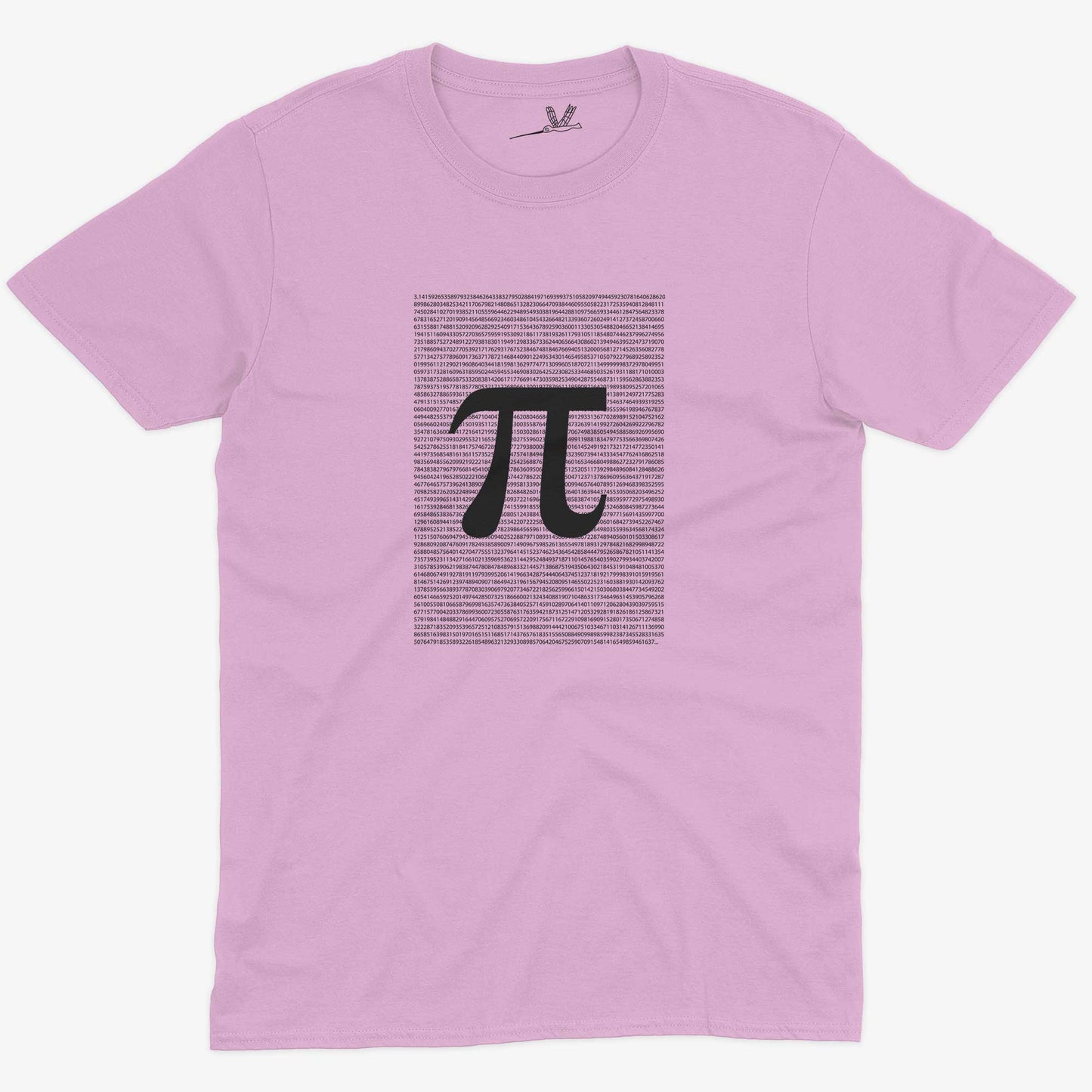 Irrational Pi Unisex Or Women's Cotton T-shirt-Pink-Unisex