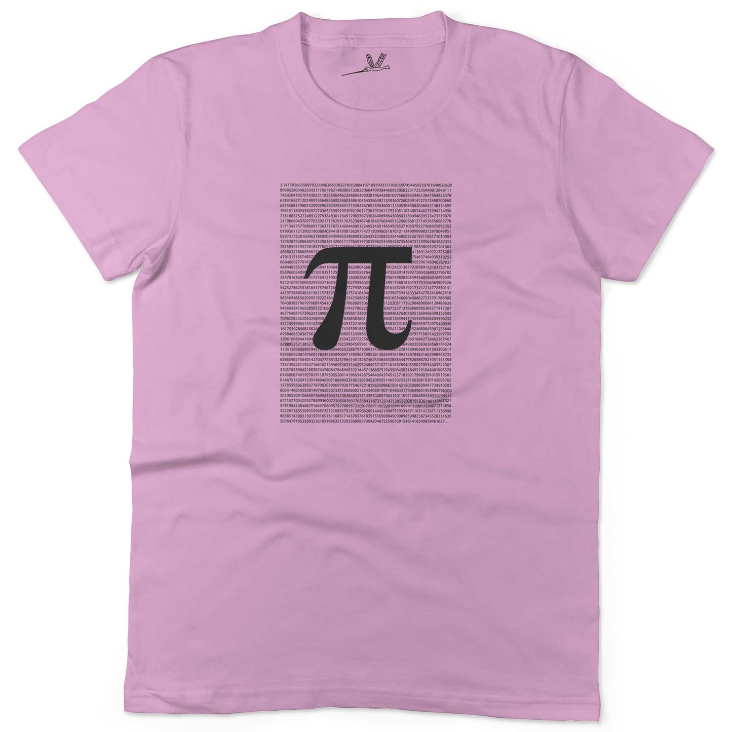 Irrational Pi Unisex Or Women's Cotton T-shirt-Pink-Woman