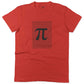 Irrational Pi Unisex Or Women's Cotton T-shirt-Red-Woman