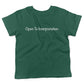 Open To Interpretation Toddler Shirt-Kelly Green-2T