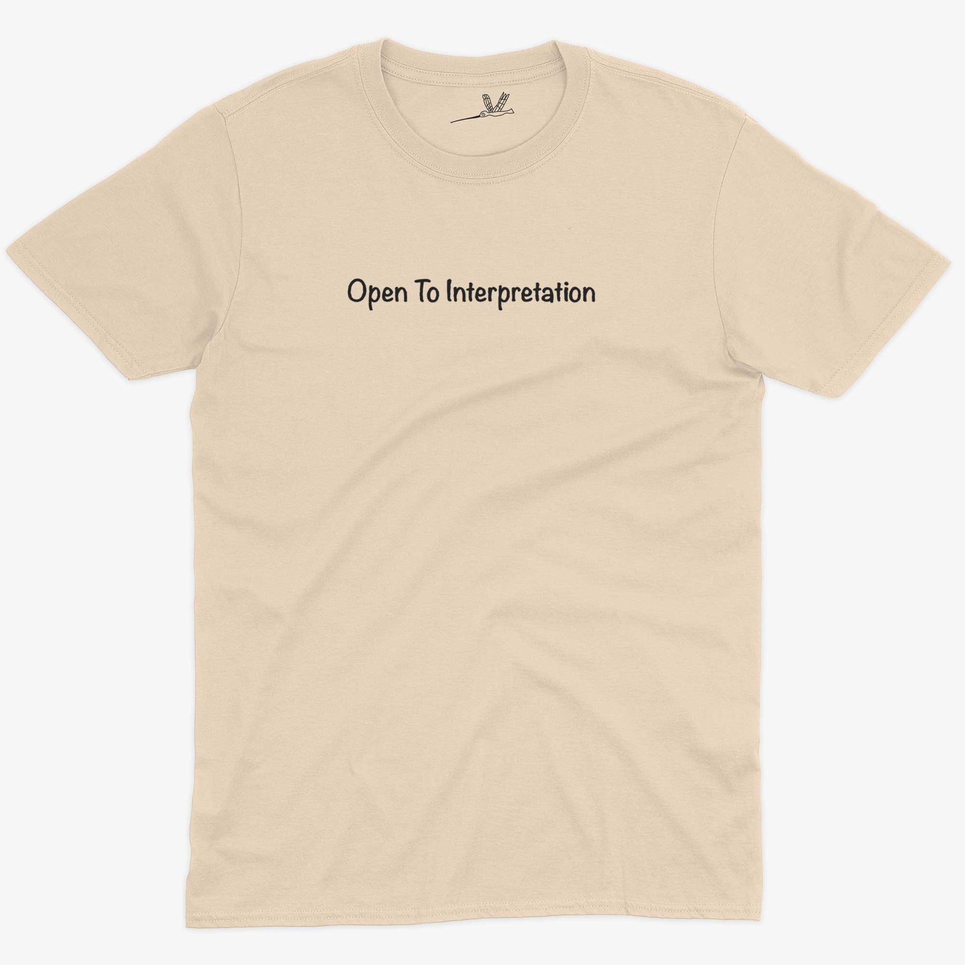 Open To Interpretation Unisex Or Women's Cotton T-shirt-Organic Natural-Unisex