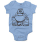 Laughing Buddha Infant Bodysuit or Raglan Baby Tee-Organic Pacific Blue-3-6 months