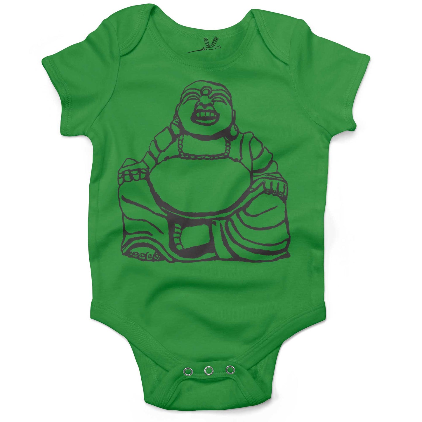 Laughing Buddha Infant Bodysuit or Raglan Baby Tee-Grass Green-3-6 months