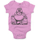 Laughing Buddha Infant Bodysuit or Raglan Baby Tee-Organic Pink-3-6 months