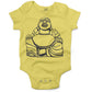 Laughing Buddha Infant Bodysuit or Raglan Baby Tee-Yellow-3-6 months
