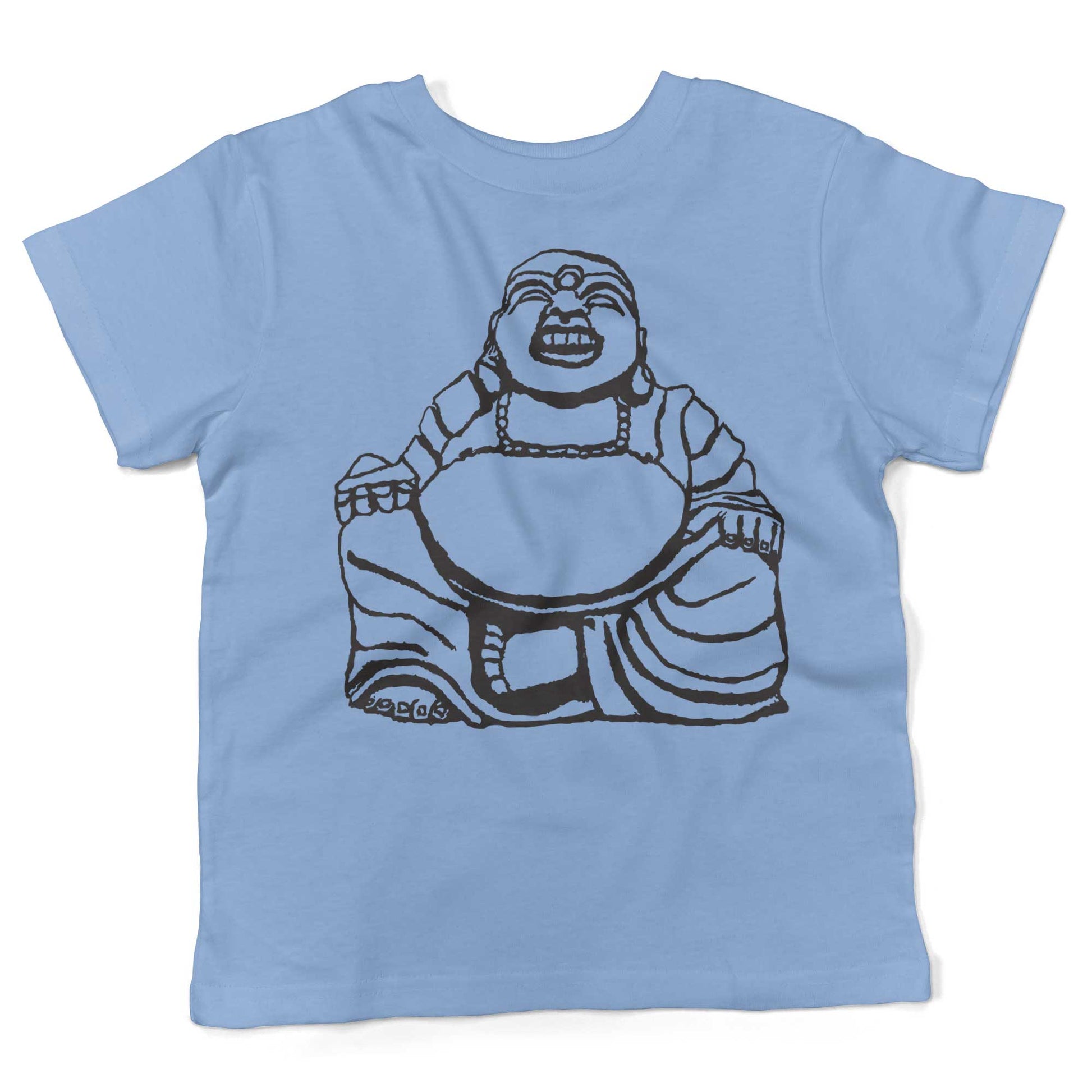Laughing Buddha Toddler Shirt-Organic Baby Blue-2T