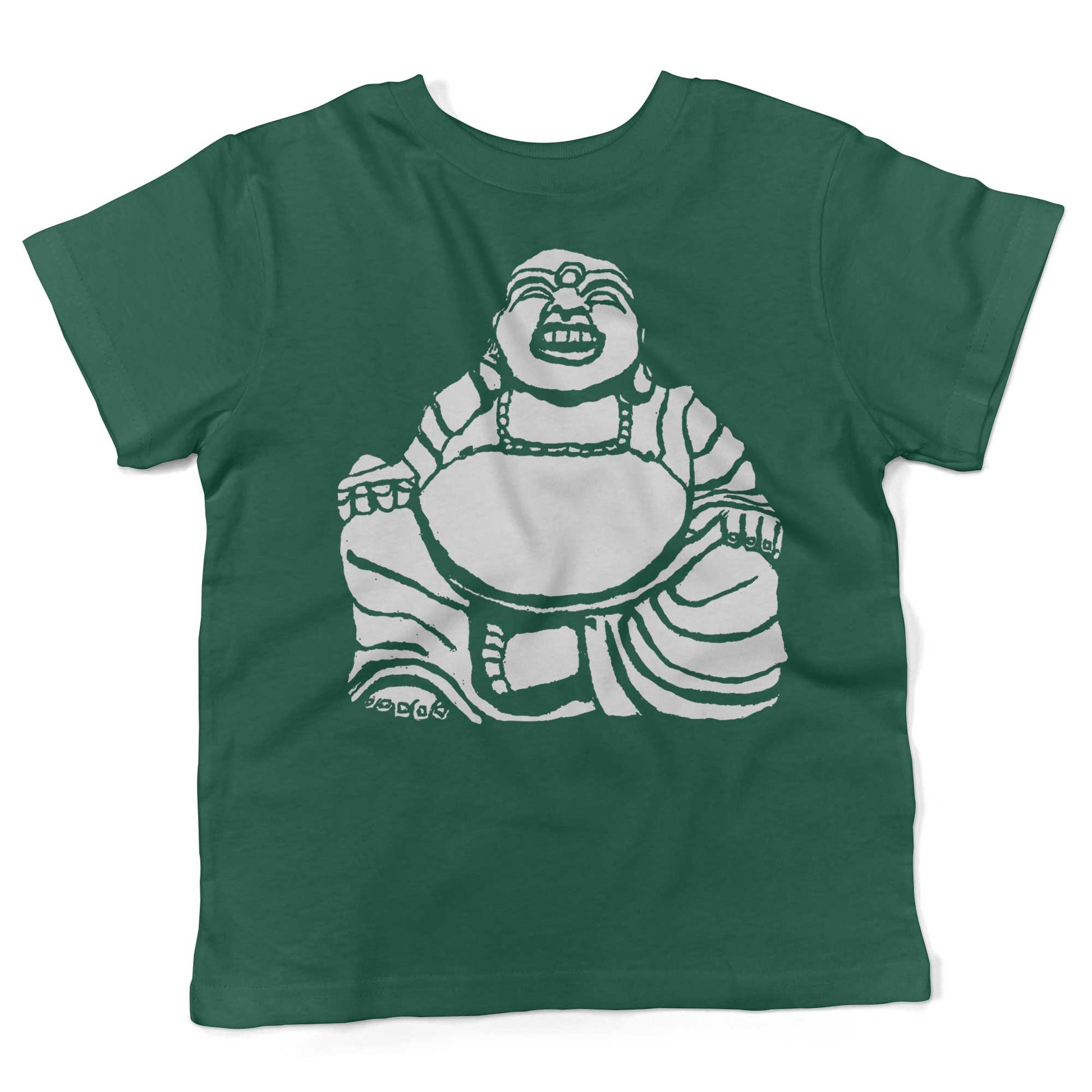 Laughing Buddha Toddler Shirt-Kelly Green-2T