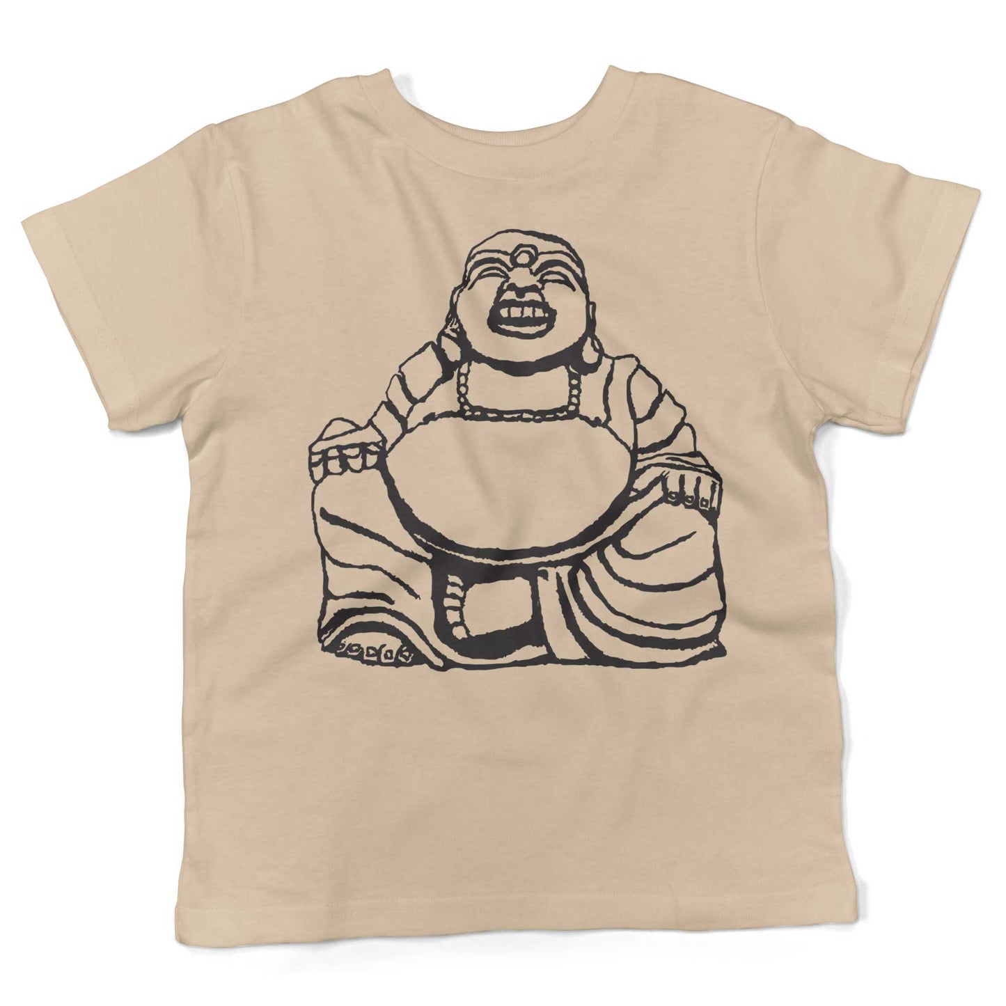 Laughing Buddha Toddler Shirt-Organic Natural-2T