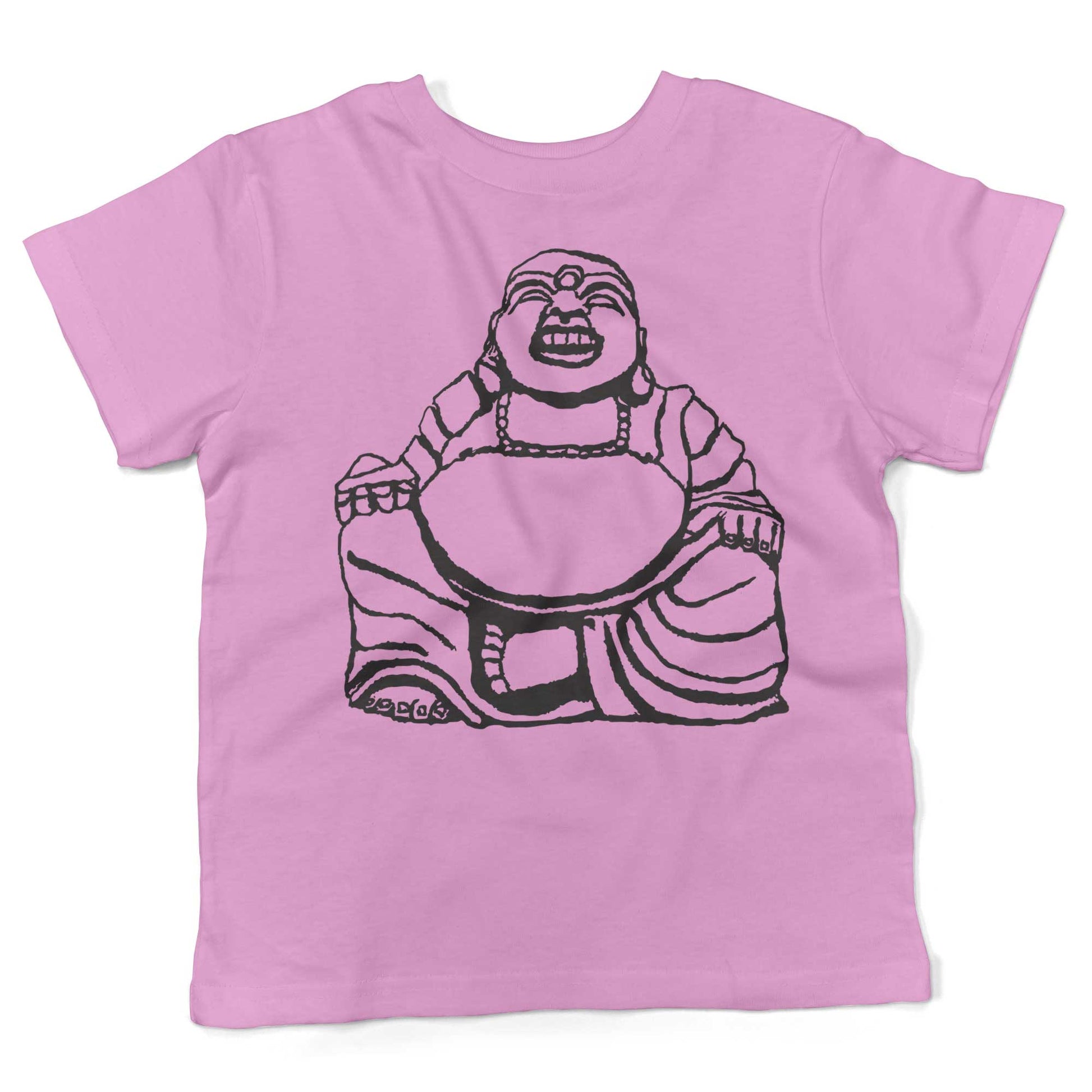 Laughing Buddha Toddler Shirt-Organic Pink-2T