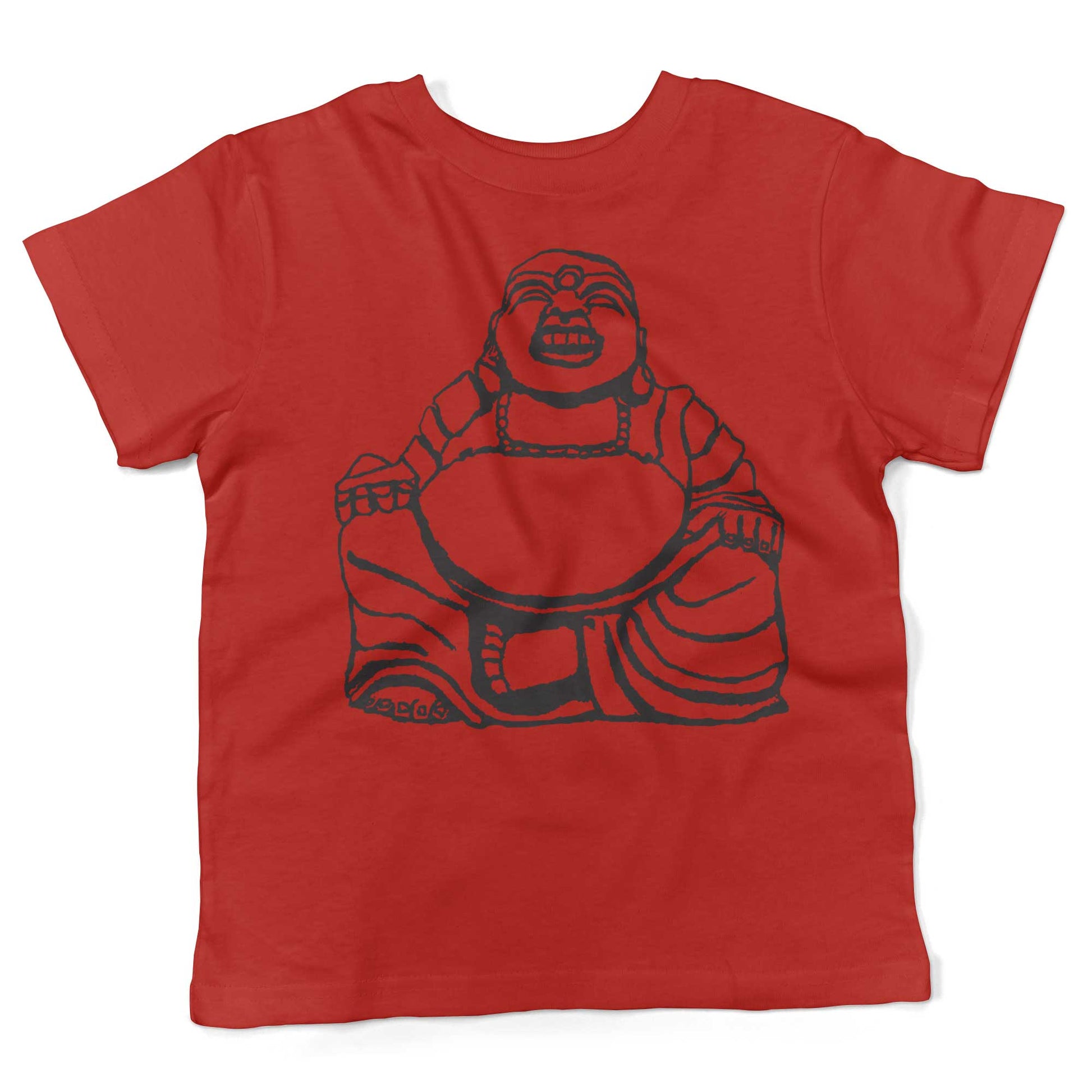 Laughing Buddha Toddler Shirt-Red-2T