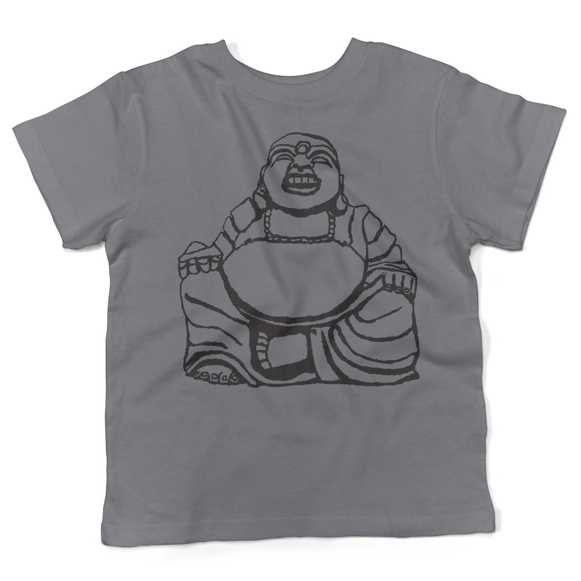 Laughing Buddha Toddler Shirt-Slate-2T