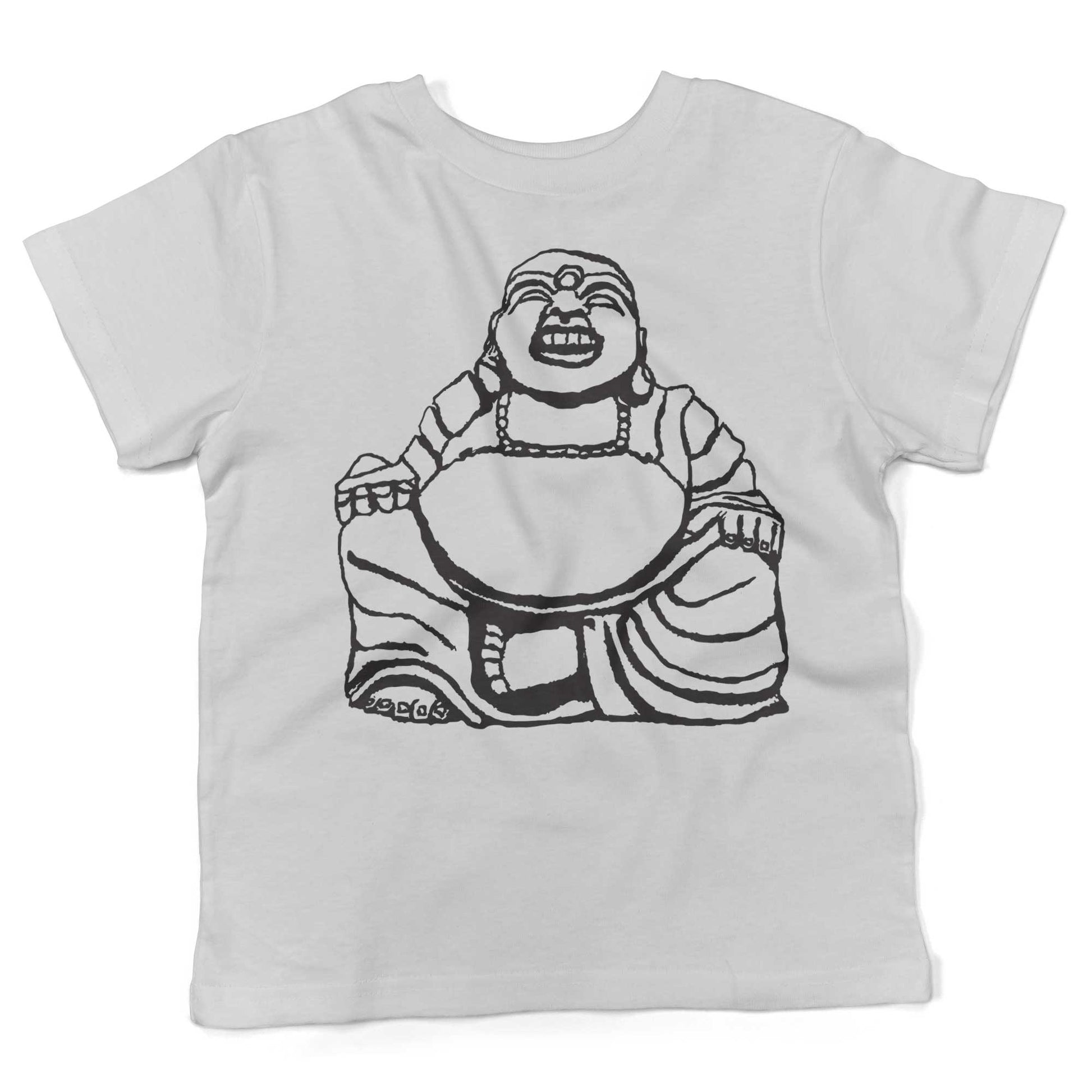 Laughing Buddha Toddler Shirt-White-2T