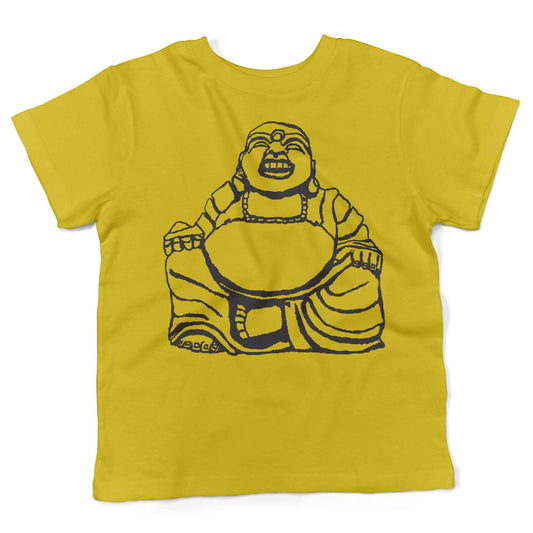 Laughing Buddha Toddler Shirt-Sunshine Yellow-2T