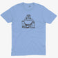 Laughing Buddha Unisex Or Women's Cotton T-shirt-Baby Blue-Unisex