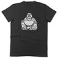Laughing Buddha Unisex Or Women's Cotton T-shirt-Black-Woman