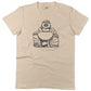 Laughing Buddha Unisex Or Women's Cotton T-shirt-Organic Natural-Woman