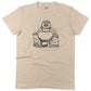 Laughing Buddha Unisex Or Women's Cotton T-shirt-Organic Natural-Woman