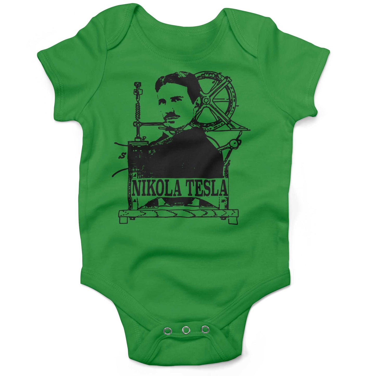 Nikola Tesla Infant Bodysuit-Grass Green-3-6 months