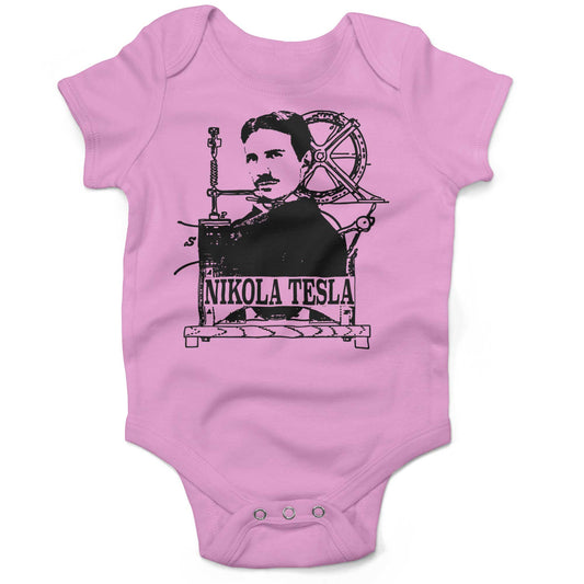 Nikola Tesla Infant Bodysuit-Organic Pink-3-6 months
