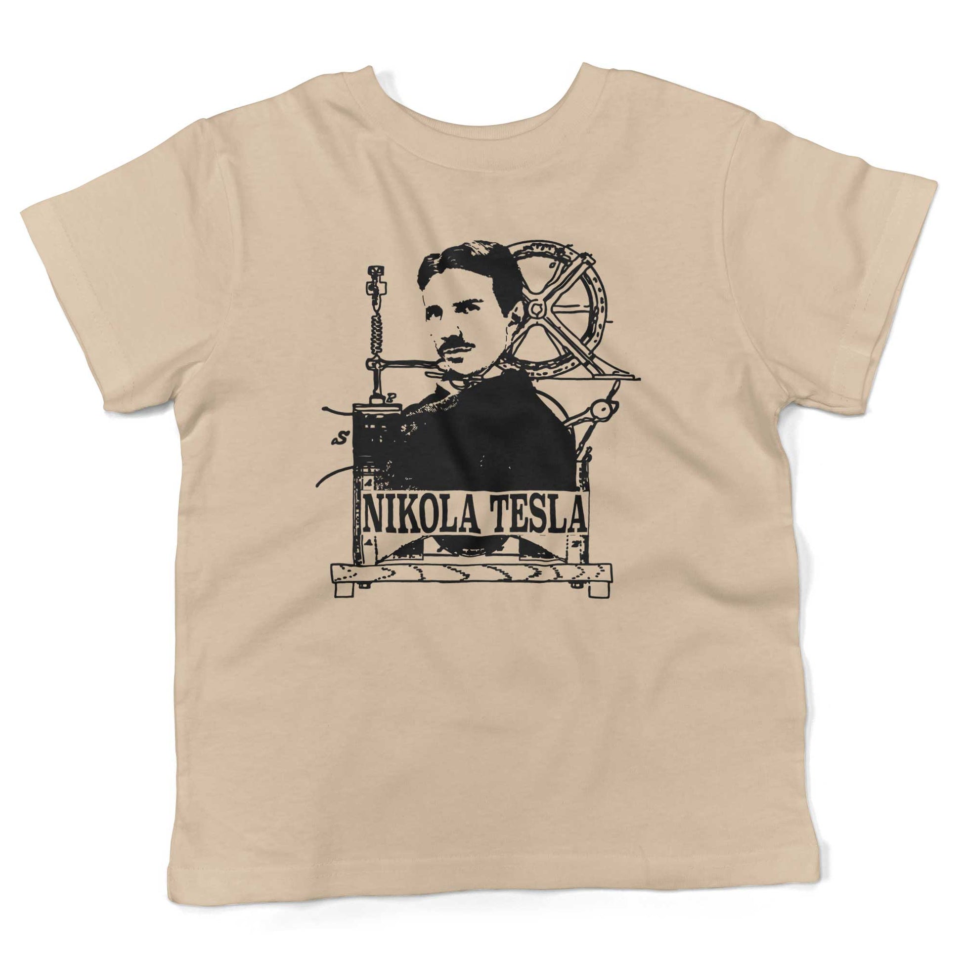 Nikola Tesla Toddler Shirt-Organic Natural-2T