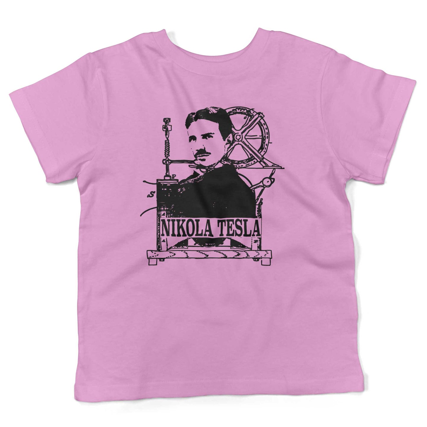 Nikola Tesla Toddler Shirt-Organic Pink-2T