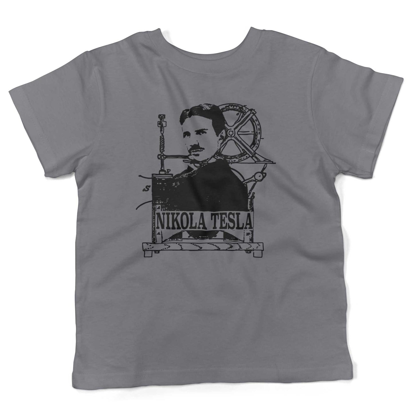 Nikola Tesla Toddler Shirt-Slate-2T