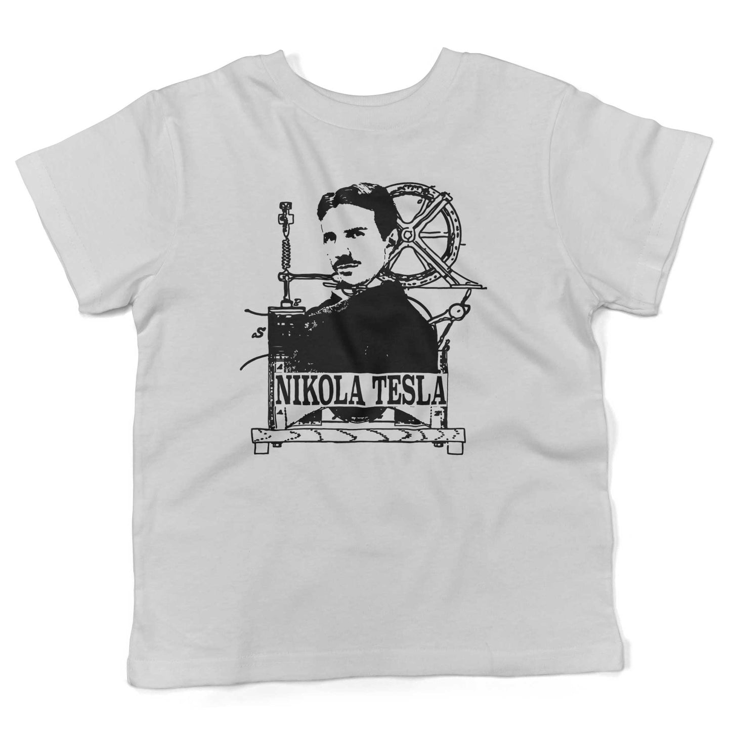 Nikola Tesla Toddler Shirt-White-2T