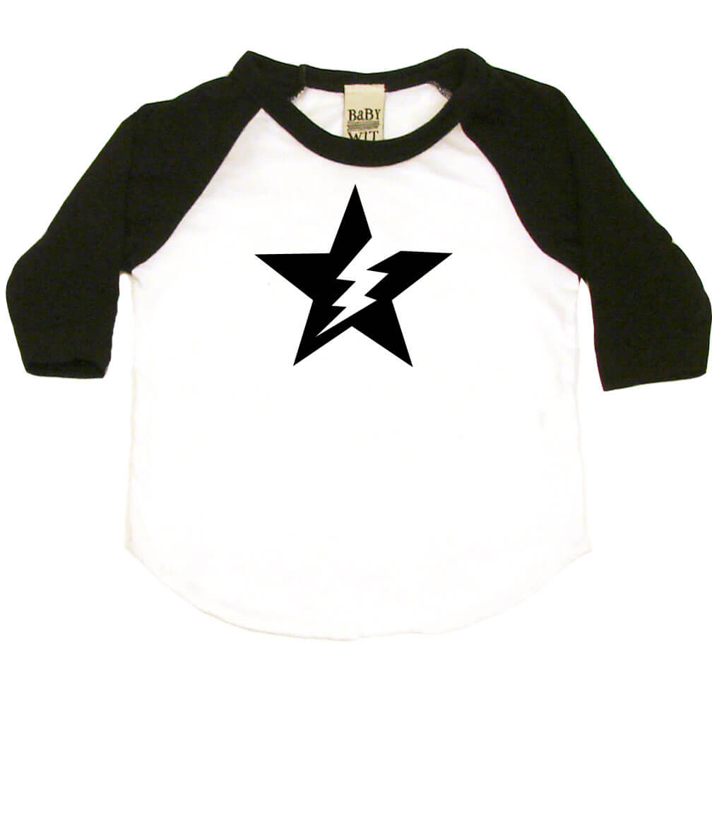 Star Bolt Infant Bodysuit or Raglan Baby Tee-