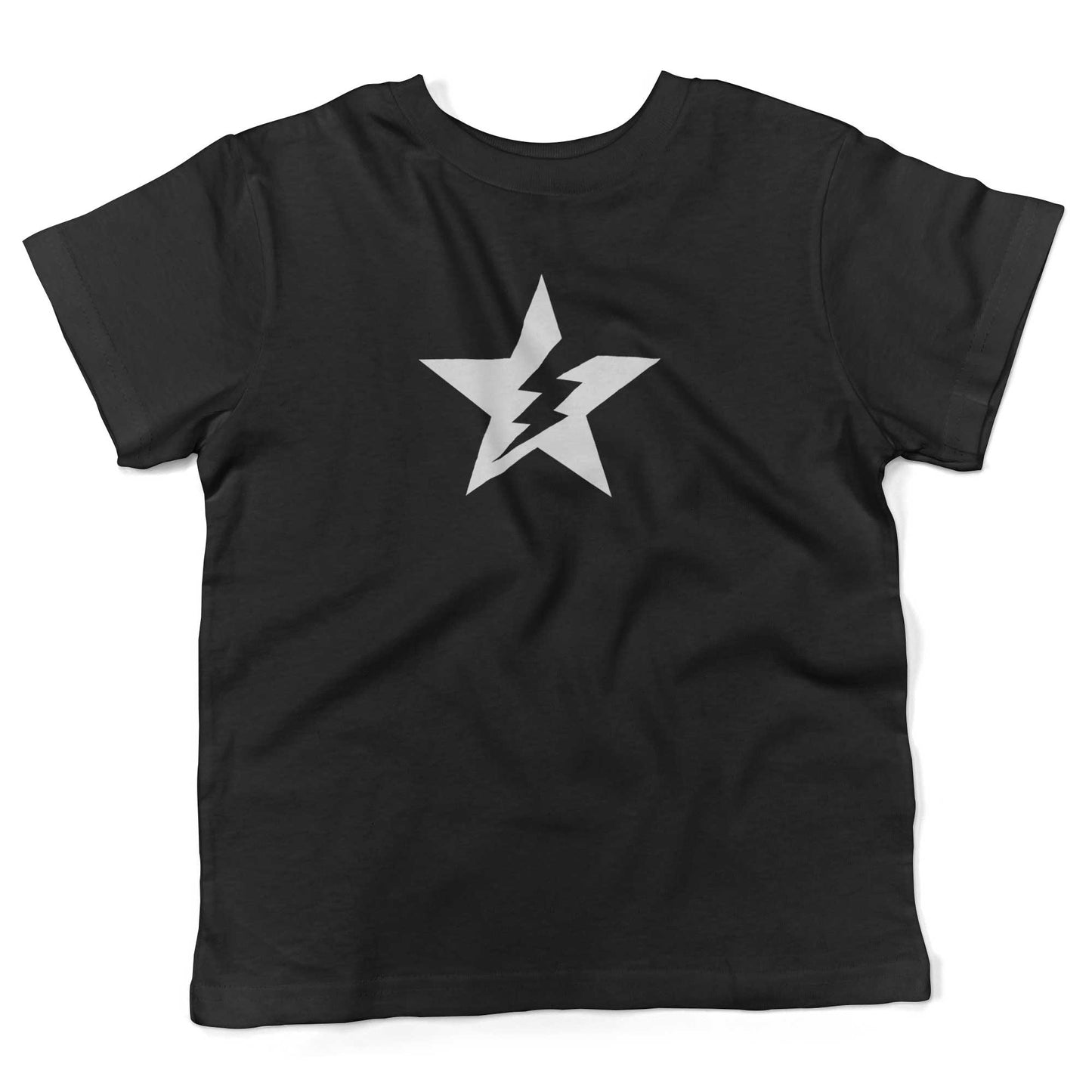 Star Bolt Toddler Shirt-Organic Black-2T