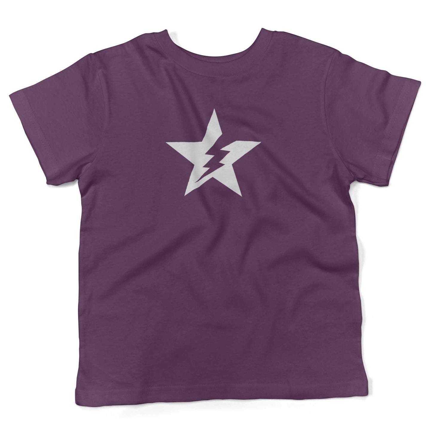 Star Bolt Toddler Shirt-Organic Purple-2T