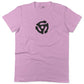 Vinyl Record 45" Adapter Unisex Or Women's Cotton T-shirt-Pink-Woman