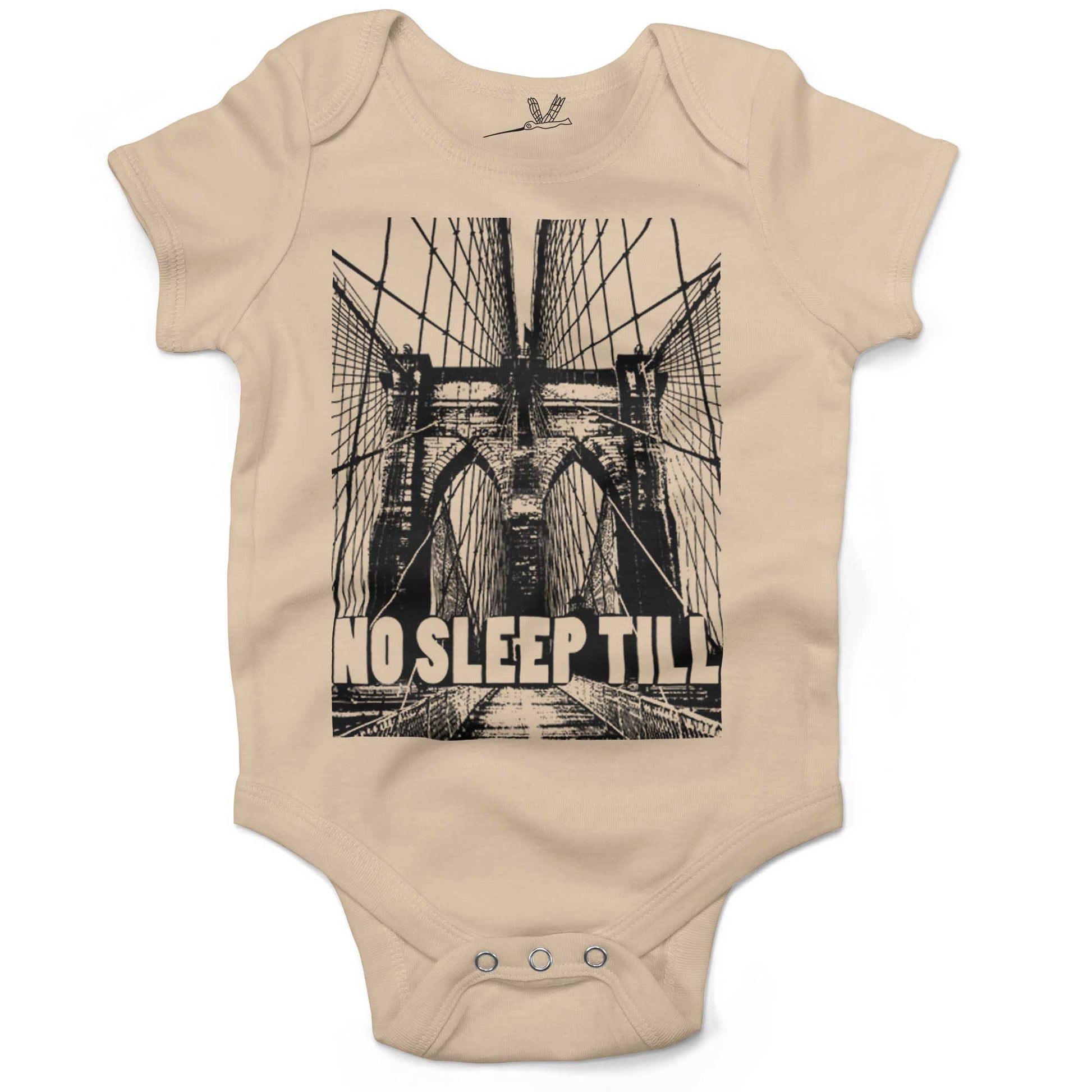 No Sleep Till Brooklyn Infant Bodysuit or Raglan Tee-Organic Natural-3-6 months