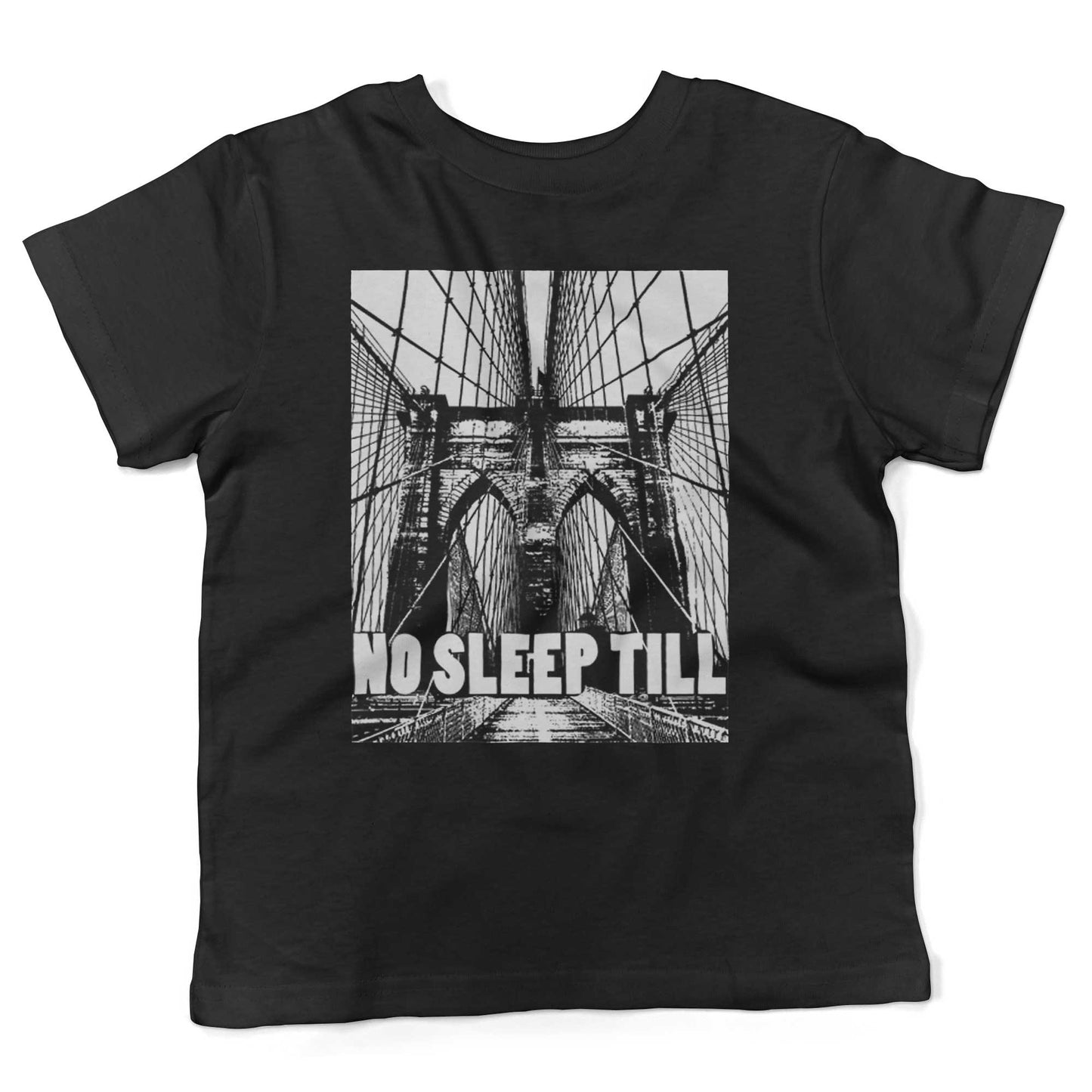 No Sleep Till Brooklyn Toddler Shirt-Organic Black-2T