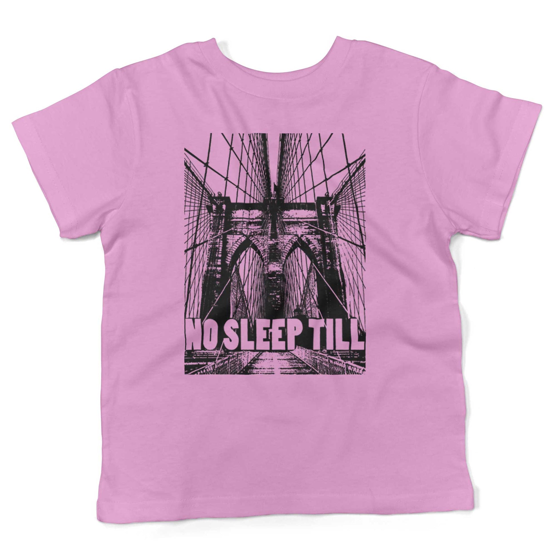 No Sleep Till Brooklyn Toddler Shirt-Organic Pink-2T