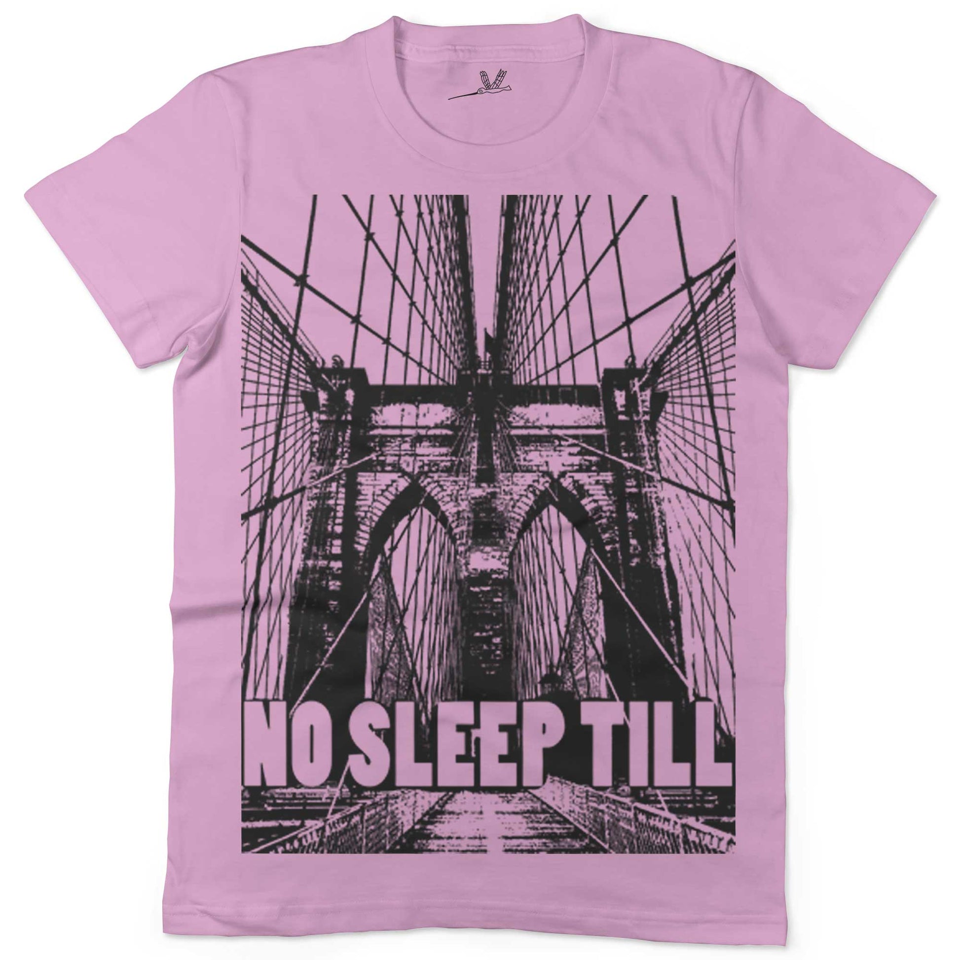 No Sleep Till Brooklyn Unisex Or Women's Cotton T-shirt-Pink-Woman