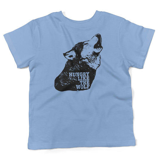 Hungry Like The Wolf Toddler Shirt-Organic Baby Blue-2T