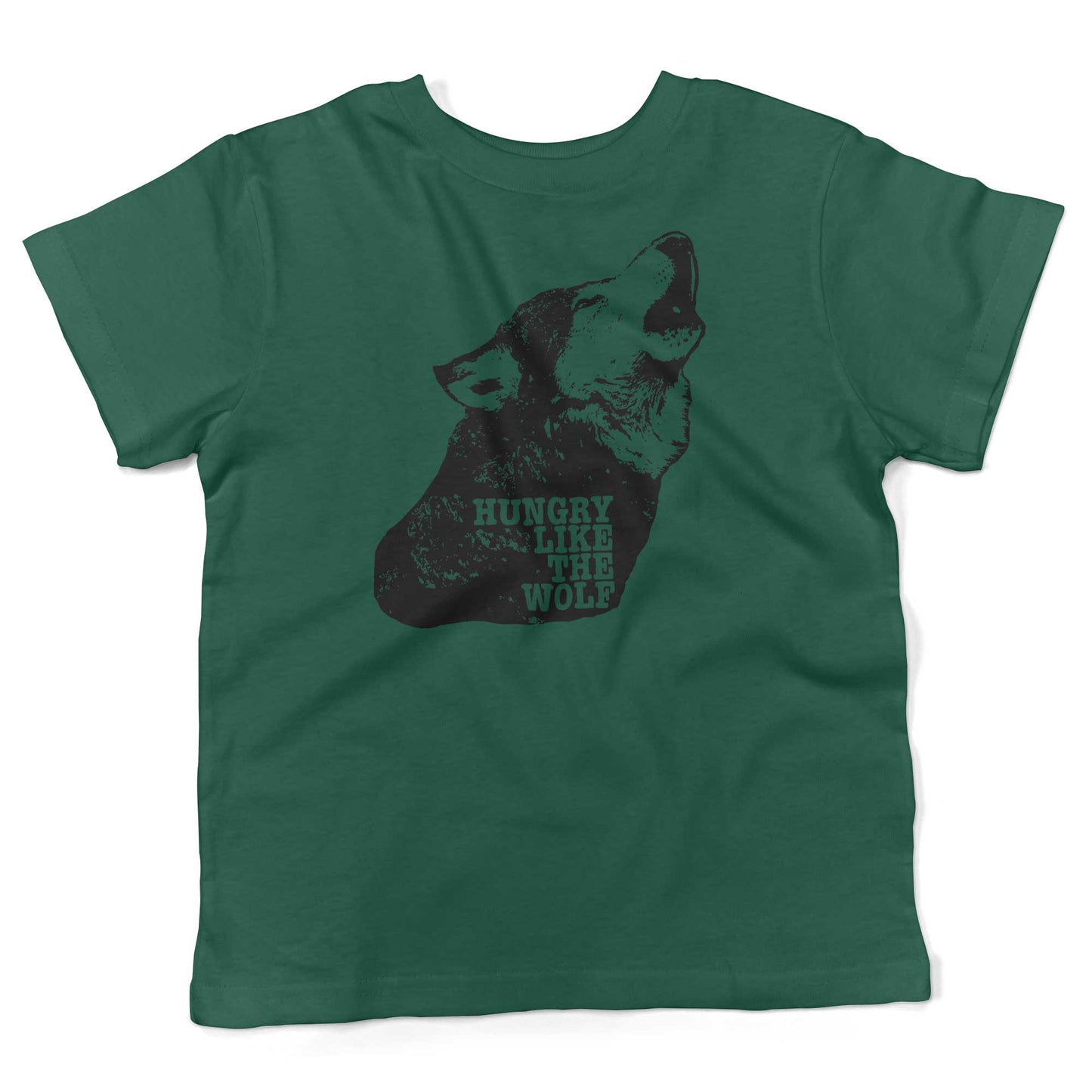 Hungry Like The Wolf Toddler Shirt-Kelly Green-2T
