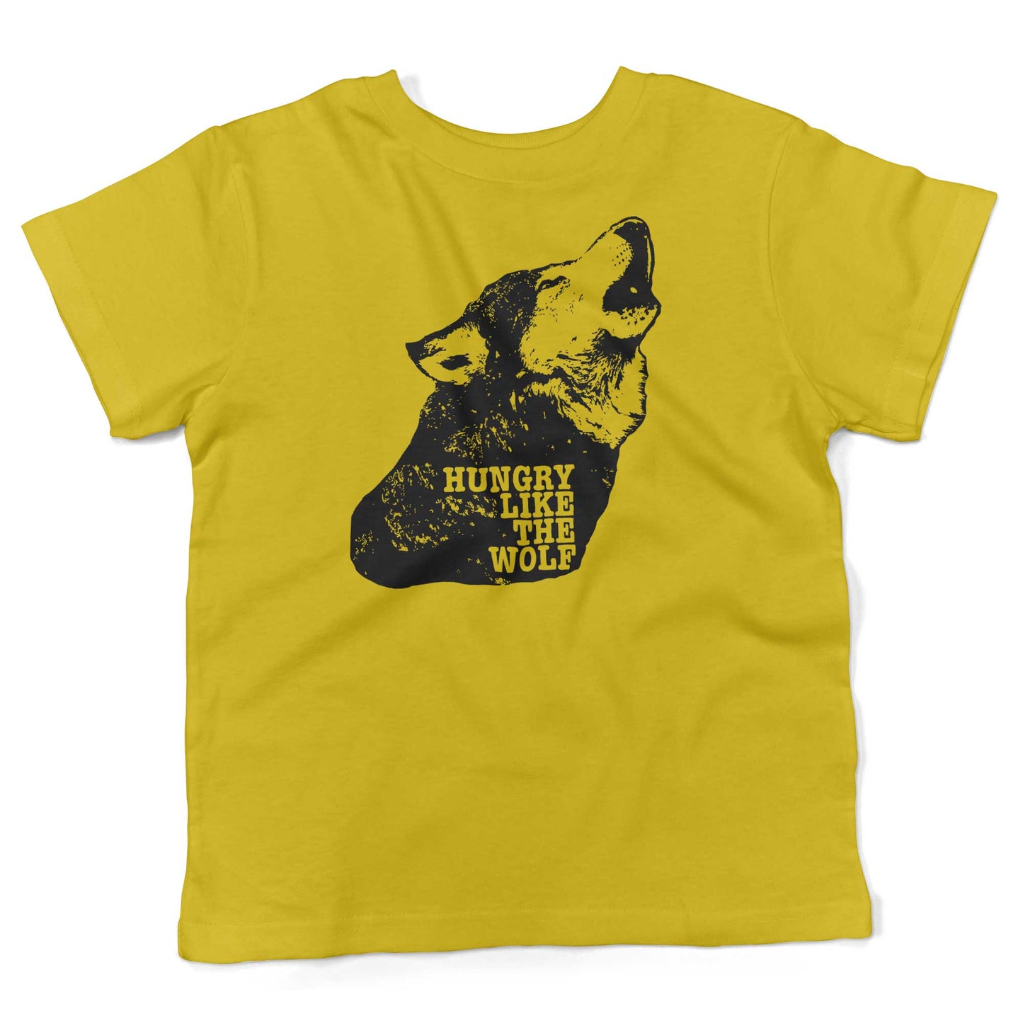Hungry Like The Wolf Toddler Shirt-Sunshine Yellow-2T