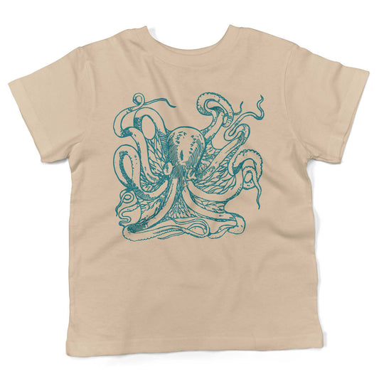 Giant Octopus Toddler Shirt-Organic Natural-2T