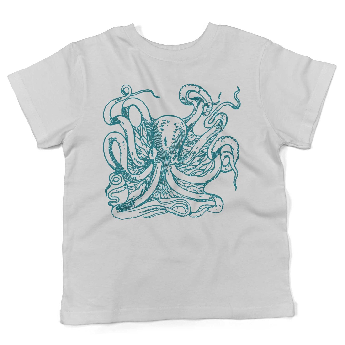 Giant Octopus Toddler Shirt-White-2T