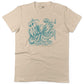 Giant Octopus Unisex Or Women's Cotton T-shirt-Organic Natural-Woman