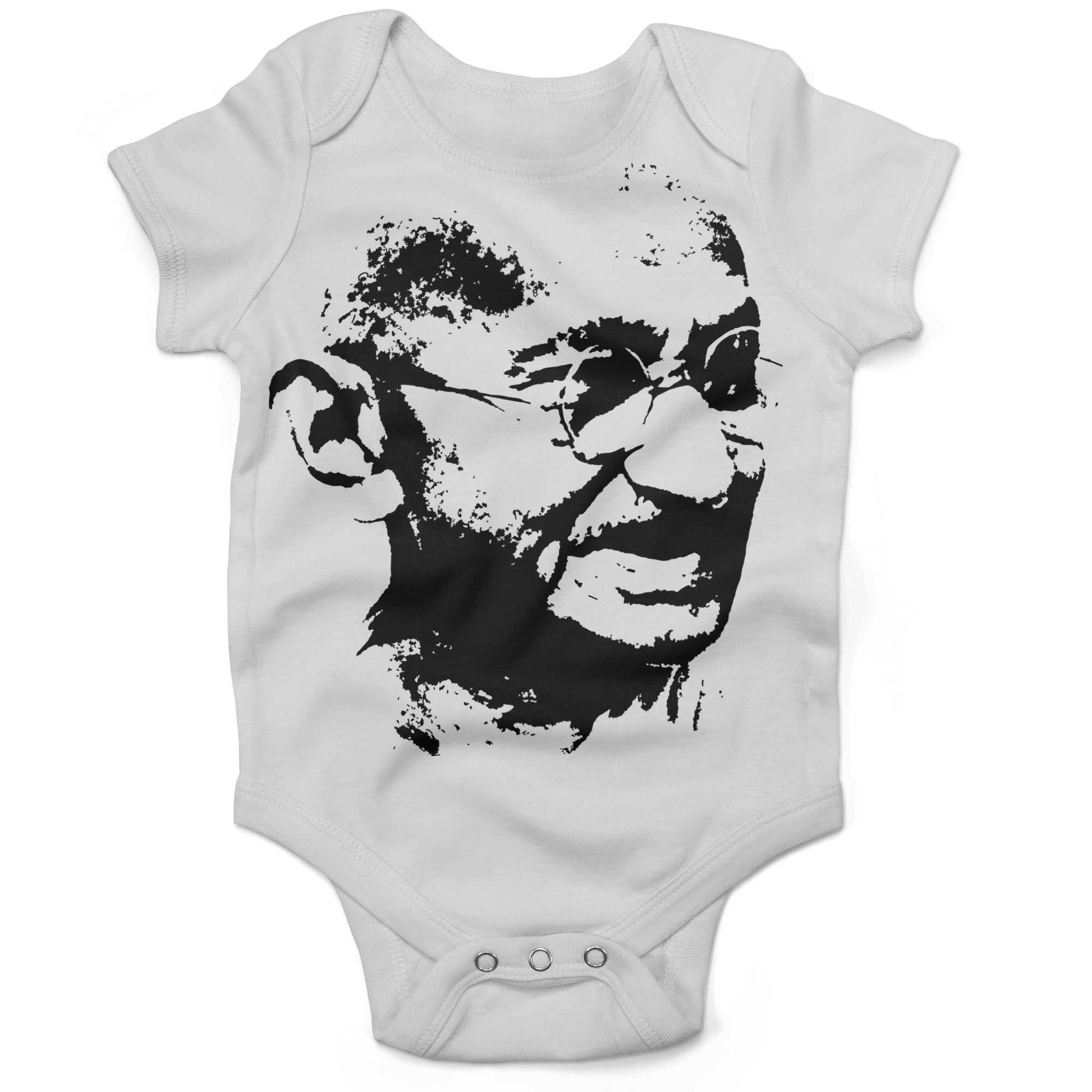 Mahatma Gandhi Be The Change Infant Bodysuit or Raglan Baby Tee-White-3-6 months