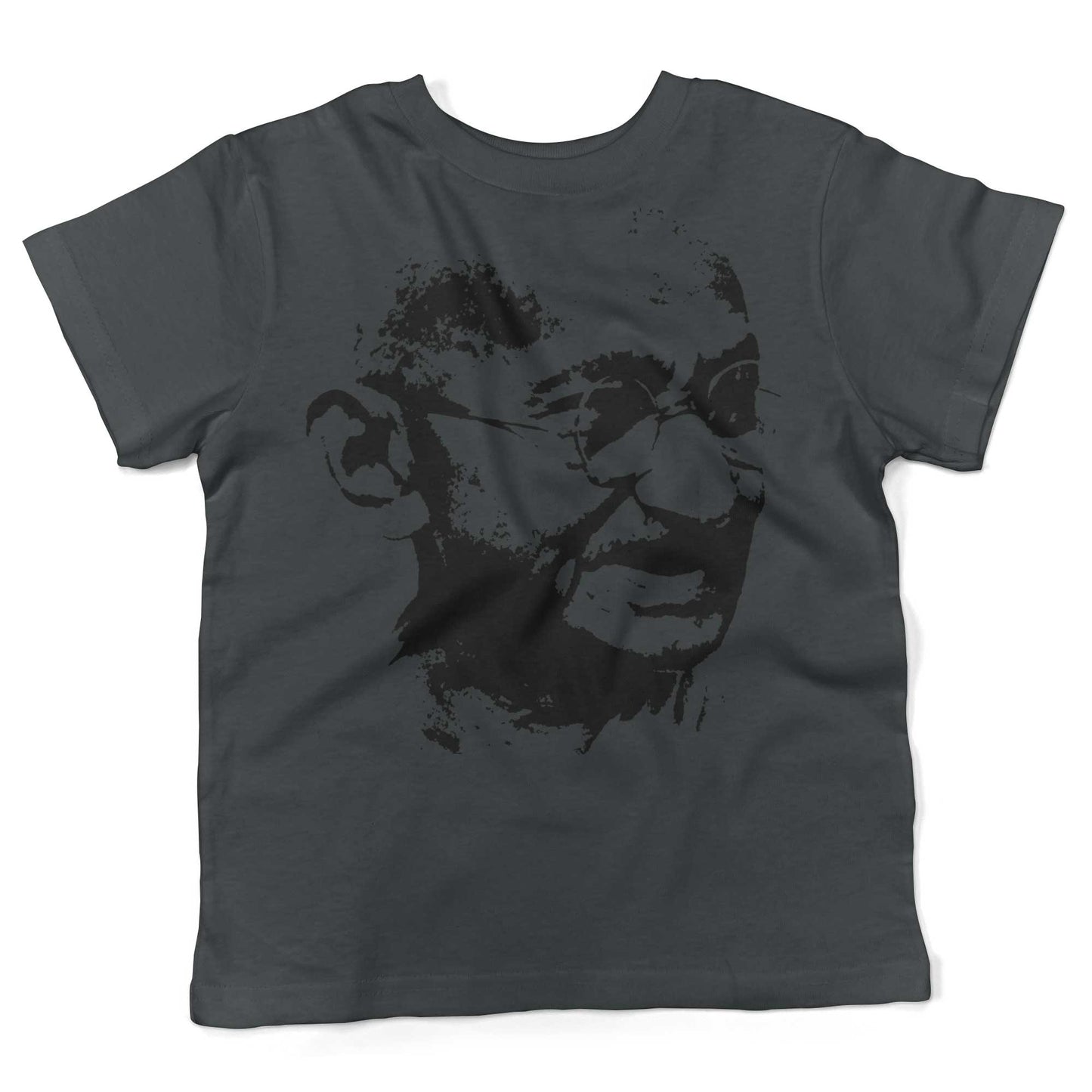 Mahatma Gandhi Be The Change Toddler Shirt-Asphalt-2T